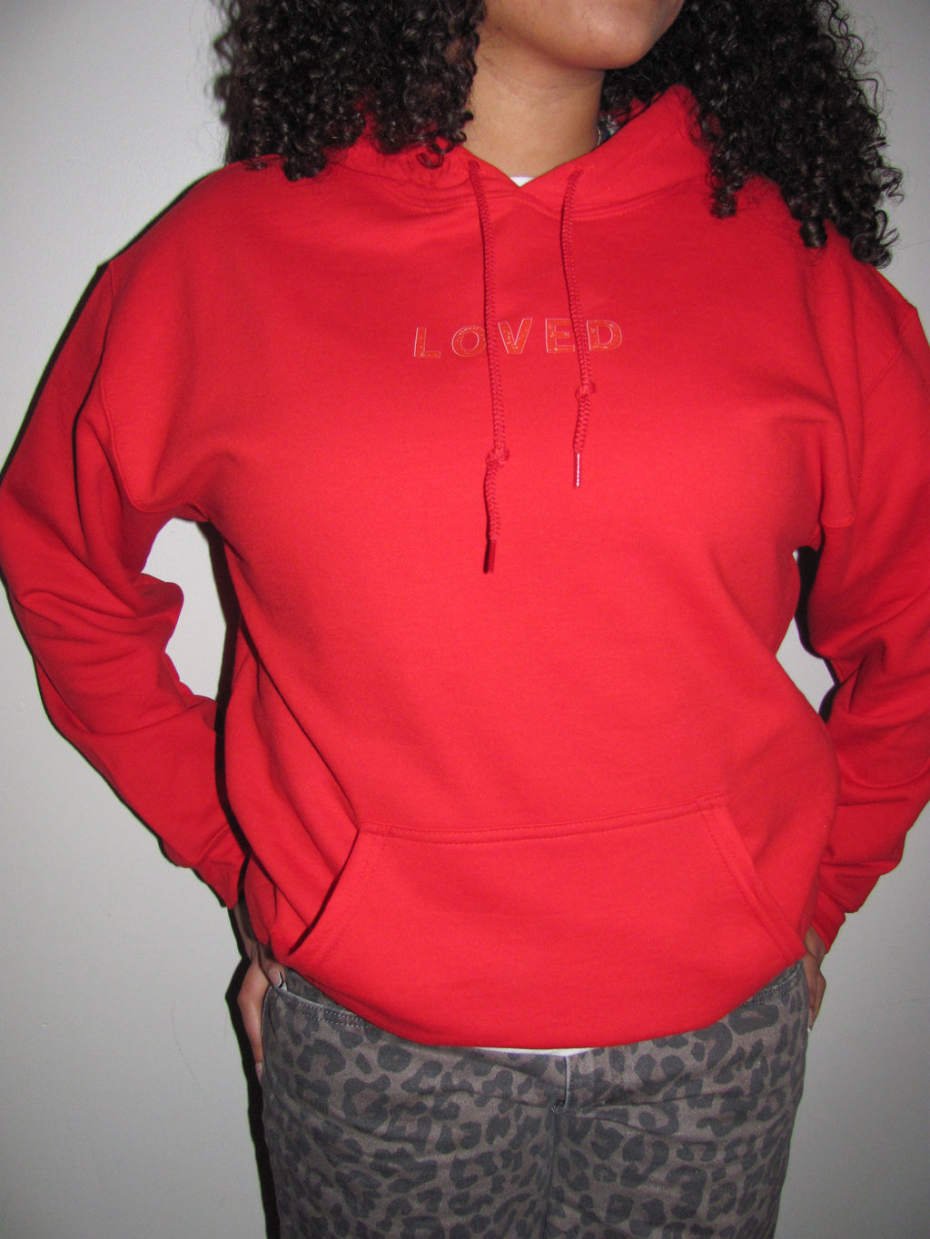 Loved red hoodie