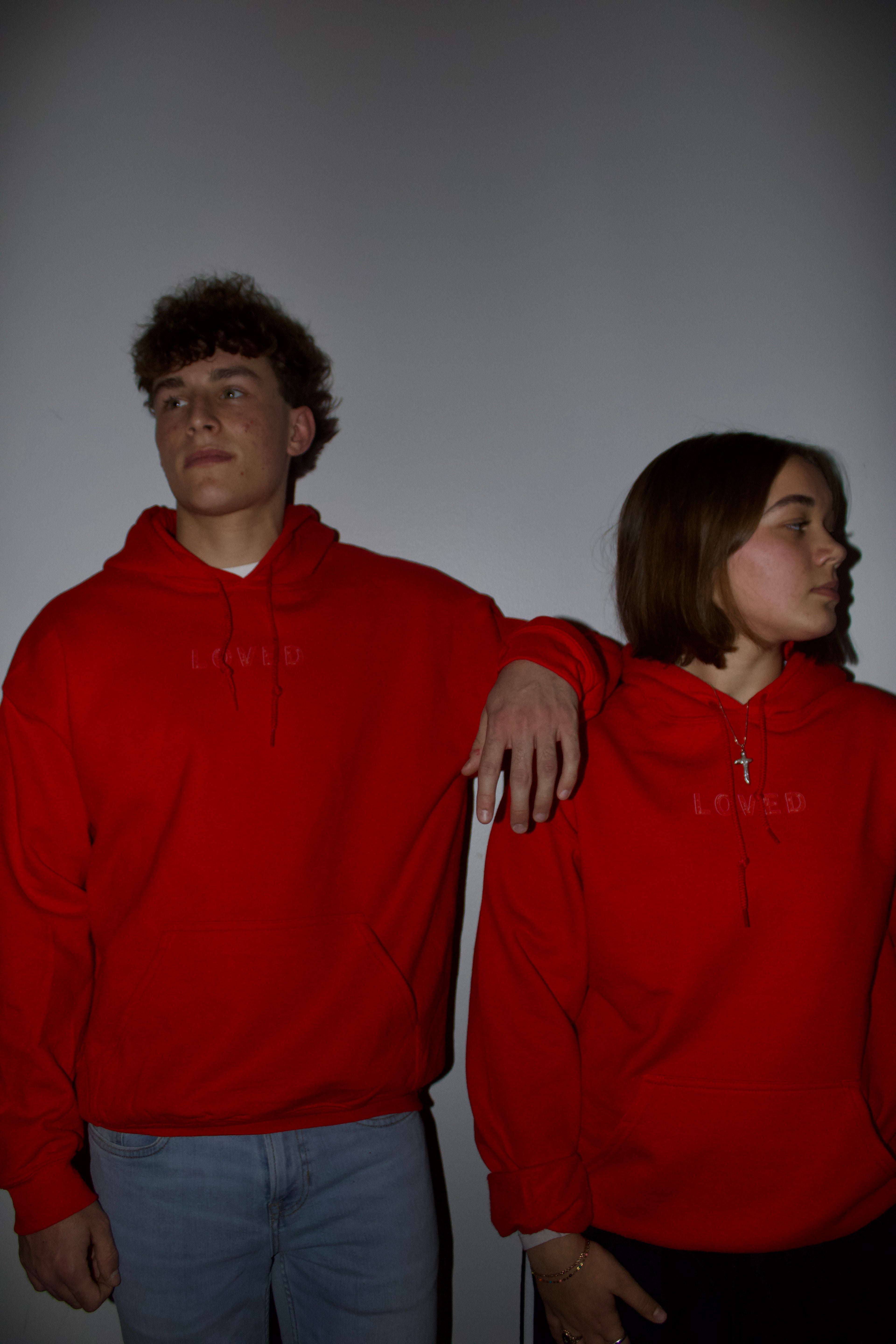 Loved red hoodie